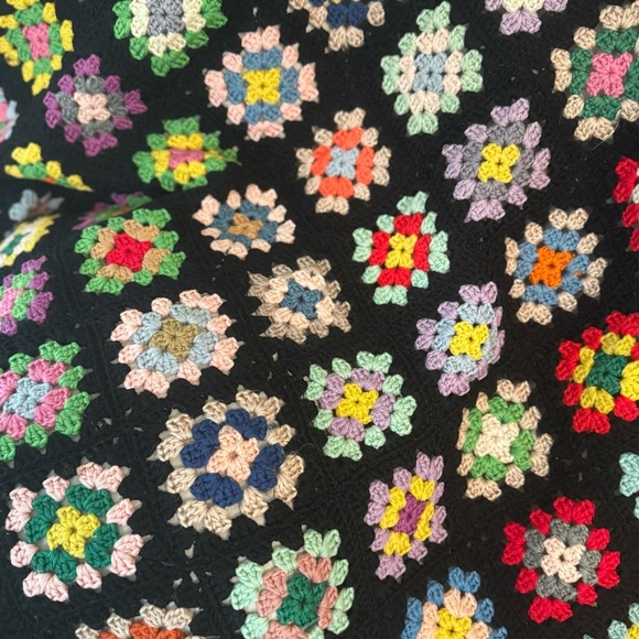 Handmade Granny Square afghan Throw blanket colorful 
With flaws - Picture 2 of 11